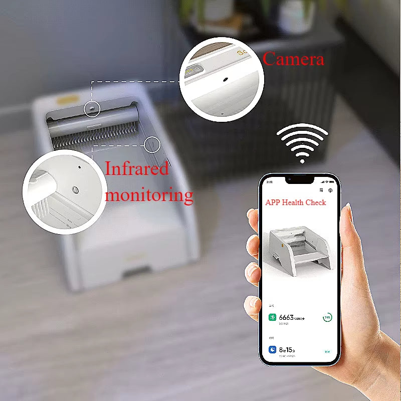 Fully Automatic Intelligent Cat Litter Box, Semi Enclosed, anti Jamming, No Need to Shovel Feces, Sterilization, Deodorization